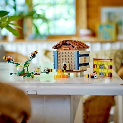 LEGO Creator 3in1 Birdhouse 31143, Birds to Hedgehog to Beehive Set, Forest Animal Figures, Building Toys for Kids Ages 8 Years and Over, Colorful Toy Set, Gift Idea