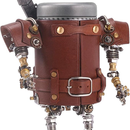 Adult 3D Metal Puzzle, Steampunk Style Pen Holder Metal Model Set, 3D Metal Puzzle Mechanical Pen Holder Building Blocks, DIY Mechanical Model Set, a high-end Gift for Men