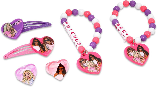 Barbie BFF Accessories - Bundle with 6 Piece Best Friends Accessory Set with Clips, Bracelets, Rings and Stickers | Barbie Jewelry Pack for Girls