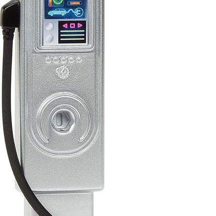 Barbie Doll Accessories, Toy Car Electric Vehicle with Charging Station, Plug & Sunroof, Purple 2-Seater Transforms into Convertible