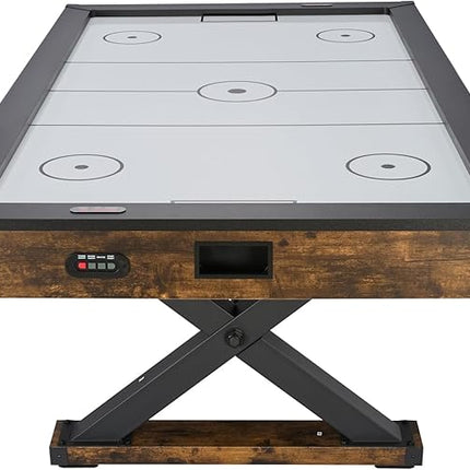 VEVOR 84" Air Hockey Table, Indoor Arcade Table Gaming Set with 2 Pushers, 2 Pucks, Electronic Scorer, X-Shaped Legs & High-Powered Blower, Air Powered Hockey Game Table for Family Game Room Office