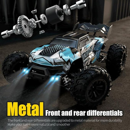 X-Verse 1:16 Fast Brushless RC Car for Adults, Max 50 mph, 4X4Off Road Remote Control Truck, 4WD High Speed Drift RC Car, All Terrain RC Truggy(3 Battery)