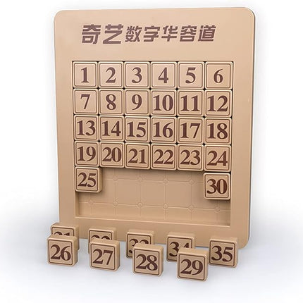 LiangCuber QY Toys 6x6 Klotski Puzzle Magnetic Sliding Number Puzzle ABS Brain Teasers Toy Tangram Jigsaw Intelligence (35-Digit Version)