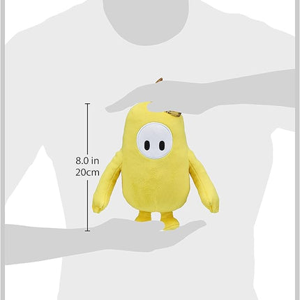 Fall Guys Moose Toys Original Yellow Bean Skin Official Collectable 8" Cuddly Deluxe Plush Toy from The Ultimate Knockout Video Game – 5 Characters to Collect Series 1g, Multicolor, (62589)