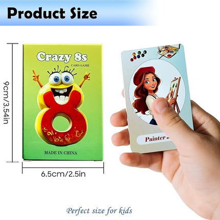 Card Games for Kids,Old Maid,Go Fish and Crazy 8's,3 Decks, Fun Family Classic Games, Holiday Birthday Gift