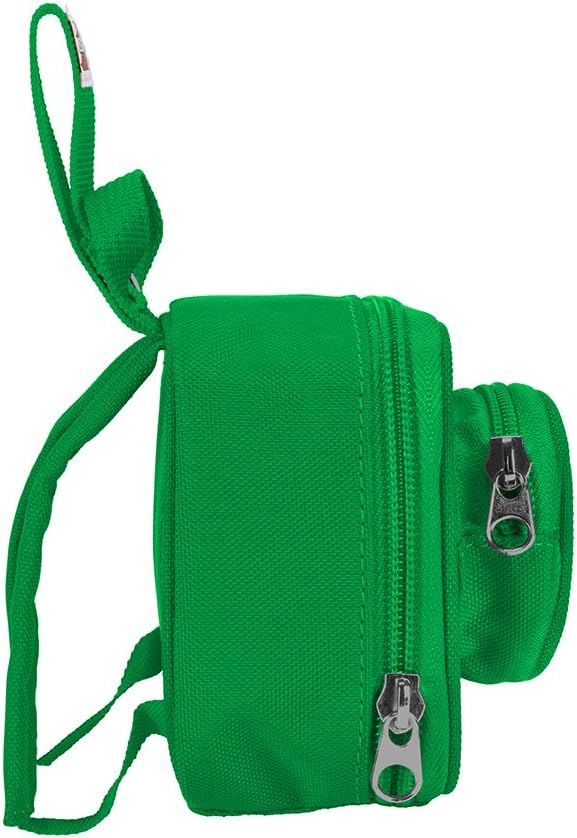 LEGO Kids Brick Mini Backpack Accessory Pouch with Novelty Backstraps, Snaps to Belt or Full-Size Backpack, Holds Small Items like Keys & Headphones, Green
