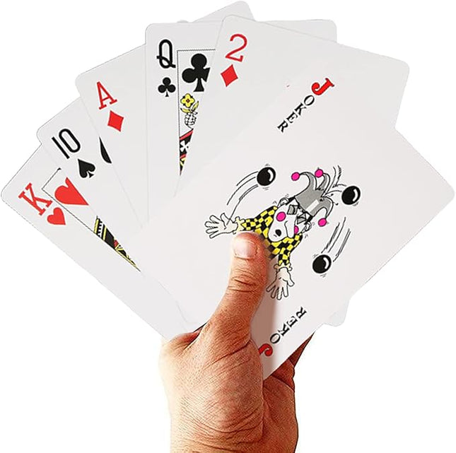 SeptCity Jumbo Playing Cards, 3.5 X 5 Inches Super Big Giant Game Theme Full Deck Huge Poker Oversize Decorations of Magic Party (1 Pack) (2 Times)