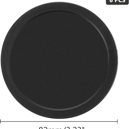 6 Pack 3 1/4 Inches Air Hockey Pucks Full Size Heavy Replacement Pucks for Air Hockey Tables (Black 82mm)
