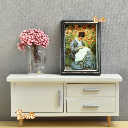 iLAND Miniature Dollhouse Accessories fits Barbie Furniture, Glass Vases w/ Dried Flowers Set for Dollhouse Furniture Antique (Luxurious 3pcs)(Luxurious 3pcs)