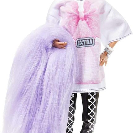 Barbie Extra Doll &Accessories with Neon Green Hair, Feather Boa & Pet Parrot