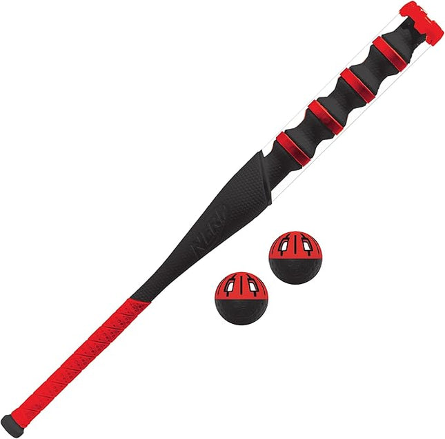 NERF Power Blast Kids Baseball Bat and Ball Set - Kids Plastic Bat with Extra Grip + Power Bands