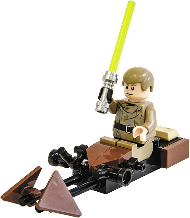 LEGO Star Wars Episode 6 Minifigure - Luke Skywalker in Endor Outfit with Lightsaber and Speeder Bike (Limited Edition)