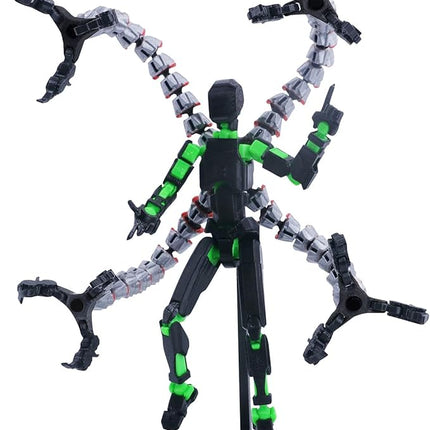 T13 Action Figure (Assembly Completed) Titan 13 Dummy 13 Action Figure Robot 13 Figure 3D Printed Articulated Multi-Jointed Movable Robot Model (Tentacle-GN)