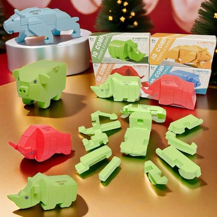 Lynette's Toys Lenged of Zanghai Tranditional Chinese LUBAN Lock 3D Puzzle Animal - Creative Interlocking Toy,Brain Teaser for Kids Aged 6+ Toy, Brain Bolt, Montessori(Bull)