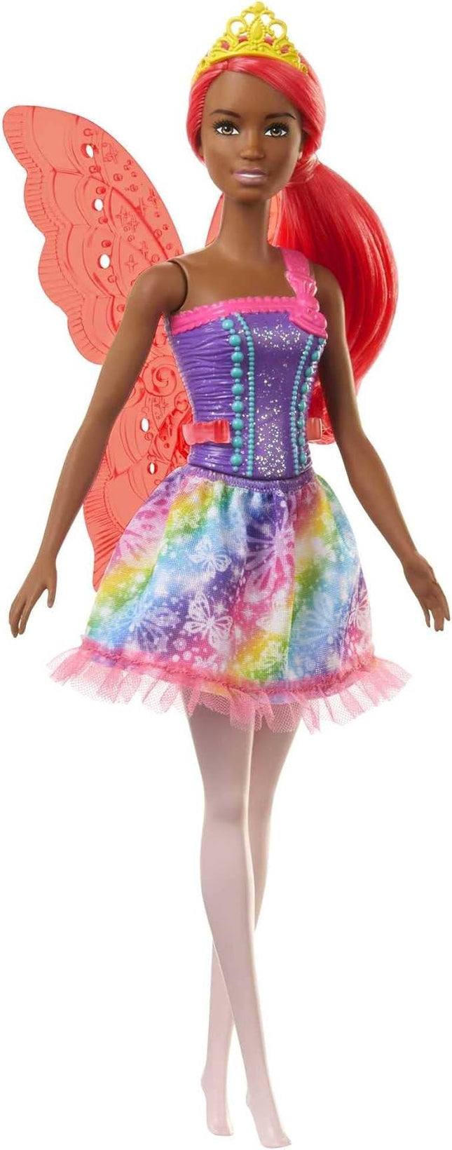 Barbie Dreamtopia Fairy Fashion Doll & Accessories, Pink Hair with Removable Skirt, Headband & Wings