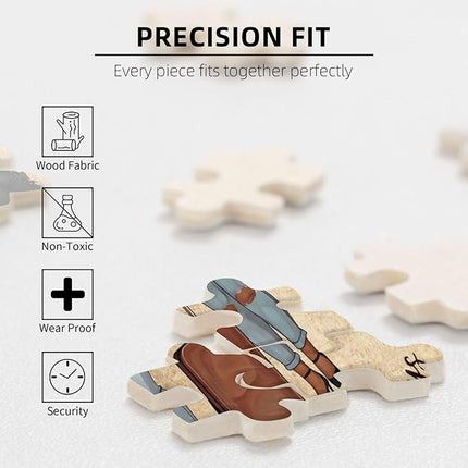 African American Jigsaw Puzzles 1000 Pieces for Adults, Black Woman with Self-Love Affirmations, Empowering Wooden Puzzle for Stress Relief & Home Decor