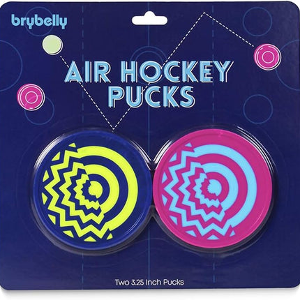 Vivid Two-Tone Air Hockey Pucks (2-Pack) | Wear-Proof Molded Psychedelic Patterns and Designs | Large 3.25-inch Pucks for Standard Air Hockey Tables | Perfect Addition to Game Rooms and Arcades
