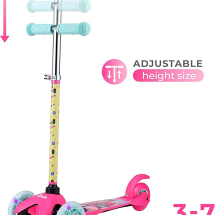 Voyager - Self Balancing Kick Scooter with Light Up Wheels, Extra Wide Deck, 3 Wheel Platform, Foot Activated Brake, 75 lbs Limit, Kids & Toddlers Girls or Boys, for Ages 3 and Up