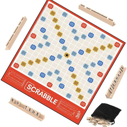 Hasbro Gaming Scrabble Board Game, Classic Word Games for Kids Ages 8 and Up, Fun Family Game for 2-4 Players, The Classic Crossword Game