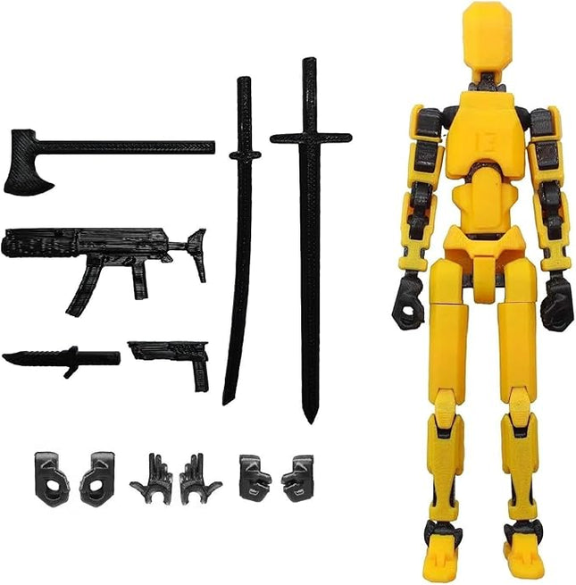 Assembly Completed T13 Action Figure, Titan 13 3D Printed Action Figure, 3D Printed Titan13, Assembled Dummy 13 Lucky 13 Toy Figure