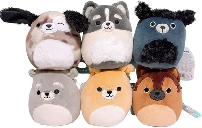 Squishmallows 2025 Original 5-Inch Dog Animal Squad Plush - Collectible Soft & Squishy Mini Stuffed Animal Toy - Add to Your Squad - Gift for Kids, Girls & Boys(Set of 6)