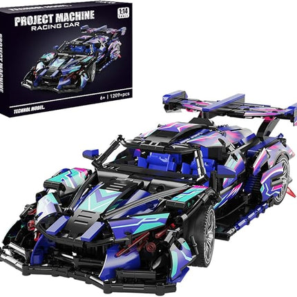 Sports Car Building Blocks Toys for Boys & Adults - 1391 Piece Challenging Racing Car Building Kit, DIY Model Set for Age 8-14