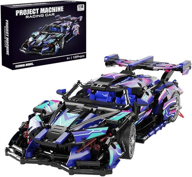 Sports Car Building Blocks Toys for Boys & Adults - 1391 Piece Challenging Racing Car Building Kit, DIY Model Set for Age 8-14