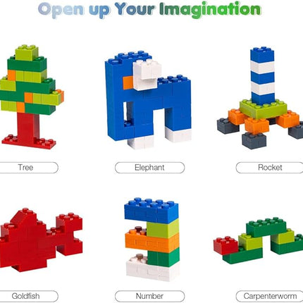 Classic Building Bricks Set, 1546 Pieces Basic Building Blocks with Wheels, STEM Creative Compatible with All Major Brands, Ideal Educational Toy for Kids Teens