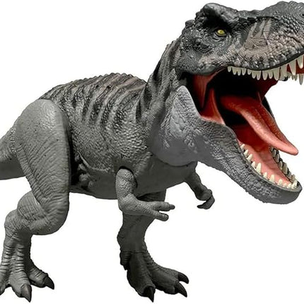 Mattel Jurassic World Super Action! JCH02 T-Rex Children's Figure, Dinosaur Toy, Moving, Large, Total Length: Approx. 21.3 inches (54 cm), Ages 4 and up, Gray