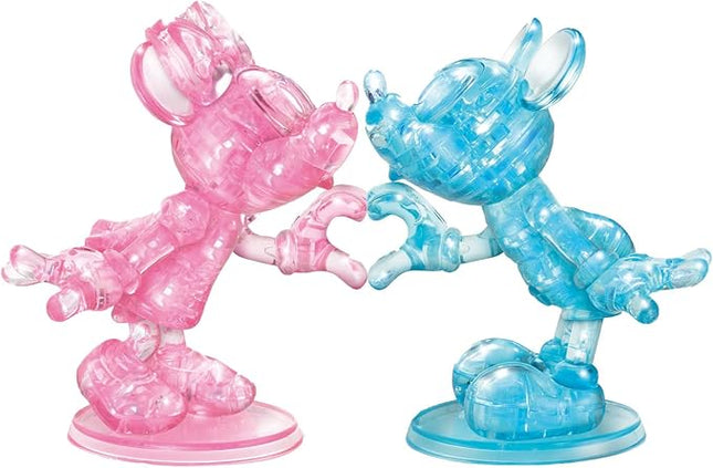 BePuzzled | Disney Minnie and Mickey Mouse Heart Deluxe Original 3D Crystal Puzzle, Ages 12 and Up
