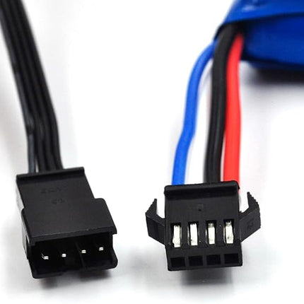 (4-Pack) 7.4V 600mAh Li-ion Battery with SM-4P Plug and USB Charger for UDI001 UDI008 RC Boats, Compatible with URGENEX Remote Control Watercraft Models