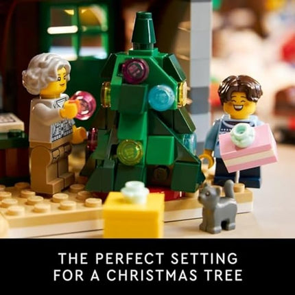 LEGO Icons Alpine Lodge Model Building Set - Collectible DIY Kits for Adults, Ages 18+ - Log Cabin Kit for Winter Activities with Snowmobile and Minifigues - 10325