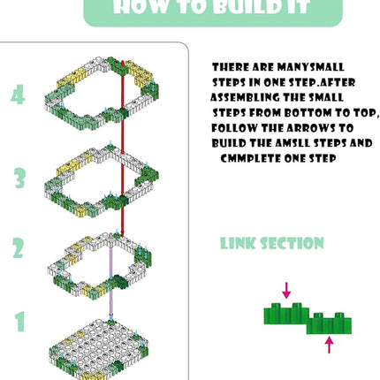 DAHONPA Animal Kiss Love Bear Micro Building Blocks Set with Storage Drawer (7220 Pieces), Gift for Adults and Kids