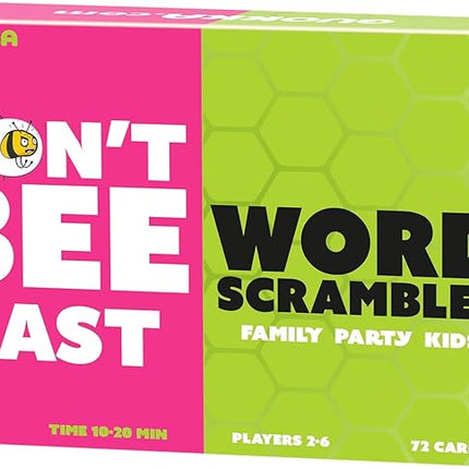 QUOKKA Family Word Games for Adults and Kids - Guess-in-Seconds Fun Spelling Slap Card Game for 2-6 Players - Hilarious Board Game for Family Night Ages 7+ to Make Your Brain Go Bananas