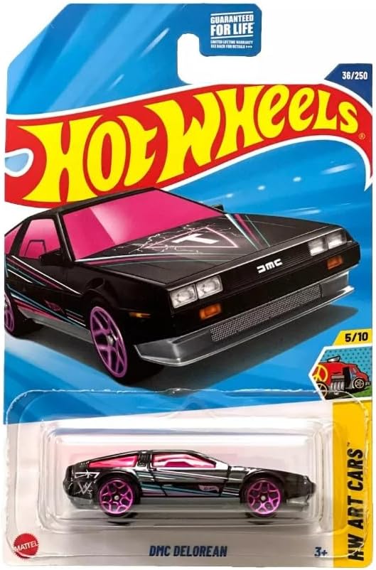 Hot Wheels DMC Delorean, HW Art Cars Series 5/10, 1:64 Scale Diecast Car