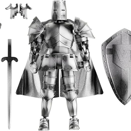 T13 Action Figure,Medieval Knight Action Figures,Dummy Lucky 13,3D Printed Robot Action Figure (Assembly Required) (Silver)
