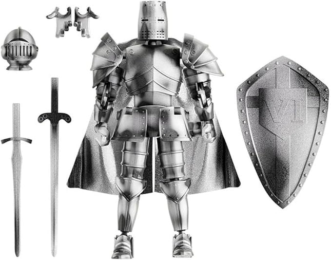 T13 Action Figure,Medieval Knight Action Figures,Dummy Lucky 13,3D Printed Robot Action Figure (Assembly Required) (Silver)