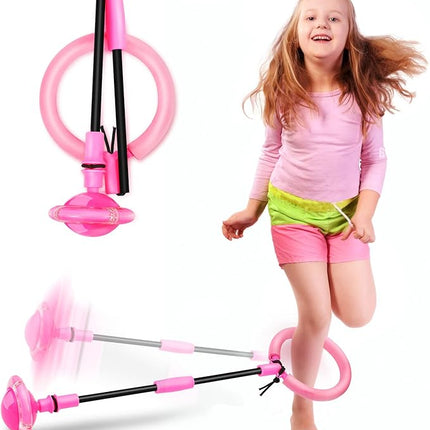 Skip Ball, Portable Foldable Colorful Flash Wheel Swing Ball, Kids Toys for Girls & Boys, Sports Fitness Toys for Kids & Adults. Gifts for Mom Women & Girls Toys Age 5-10 Years