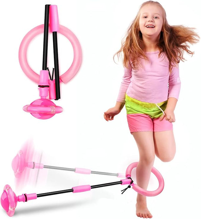 Skip Ball, Portable Foldable Colorful Flash Wheel Swing Ball, Kids Toys for Girls & Boys, Sports Fitness Toys for Kids & Adults. Gifts for Mom Women & Girls Toys Age 5-10 Years