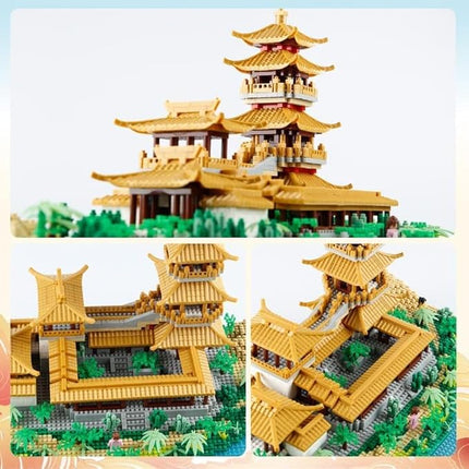 Chinese Architecture Micro Building Blocks Crescent Moon Spring Collection Model for Display for Adults Decorative Creative Toy Present for Age of 14+ 3350 PCS