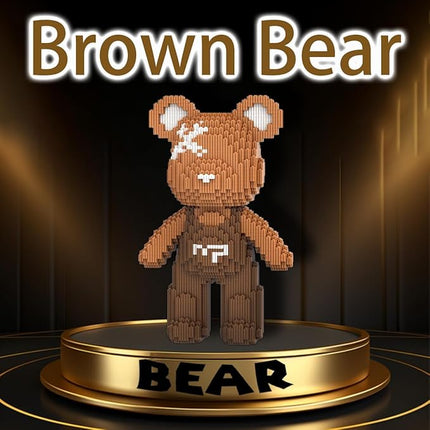 Brown Bear Micro Building Blocks Set(4500Pieces) Music Bear Building Blocks Gift for Adult and Kid