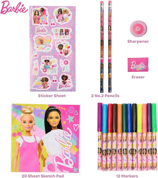 Barbie Color and Roll Activity Set with Carrying Case, Stickers, & Art Supplies