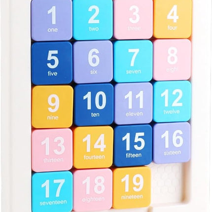 Cuberspeed Slide Number Puzzle 20 magnetized Klotski Puzzle Brain Teasers Toys Jigsaw Intelligence 4X5 Klotski Blocks Toys (Macaroon)