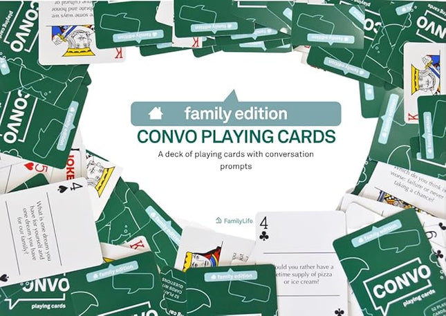 FAMILYLIFE New Convo Cards Family Version – Building Relationships with Conversation Games – Family Board Games for Family Night – Family Games Playing Cards