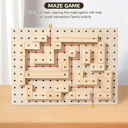 Wooden Building Blocks for Toddlers Ages 3 4 5 6 Years Old - 300 Pcs Wooden Blocks Little Architect Construction Toy for Boys & Girls, Kids Montessori Wooden Building Blocks Stacking Toy