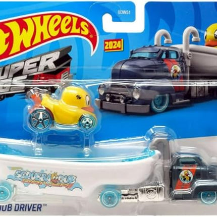 Hot Wheels Scrubba Dub Driver New for 2024 Truck and Trailer