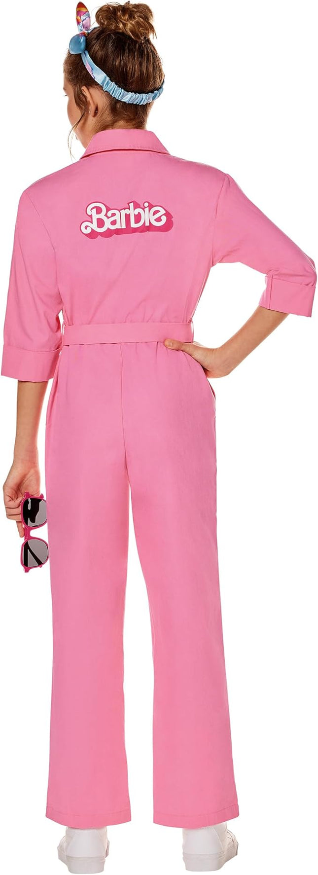 Spirit Halloween Barbie the Movie Kids Pink Power Jumpsuit | Officially Licensed | Barbie the Movie Kids Costumes