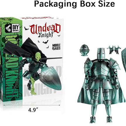Medieval Action Figures,Knight Armor Action Figure,Multi-Jointed Movable Robot Mannequin T13,Dummy 13 Action Figure(Assembly Required) (D-Cyan)