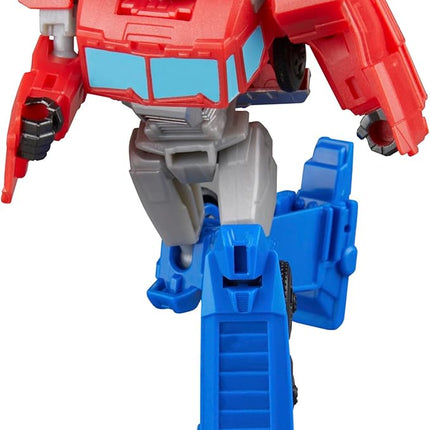 Transformers EarthSpark Optimus Prime Battle Trailer Playset with Action Figure, Lights and Sounds, Electronic Truck Toys for Kids 6 and Up