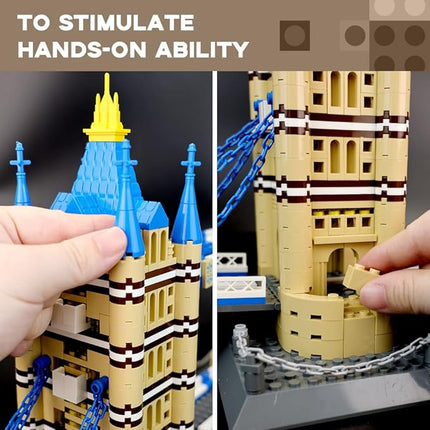 ArtorBricks Architectural Tower Bridge Building Large Collection Building Set Model Kit and Gift for Adults(1052 Pieces)